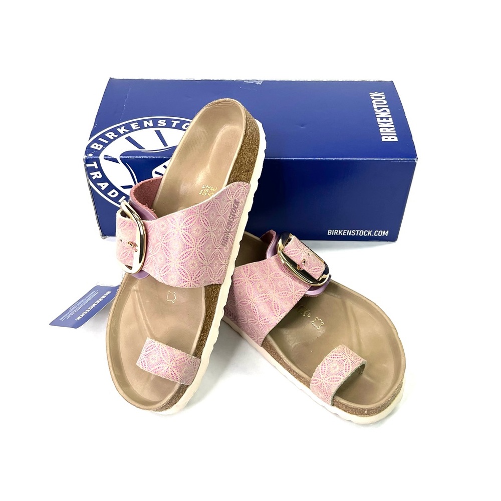**SOLD**  RARE Birkenstock Miramar Big Buckle Rose Pink 39 Regular Women 8 Men 6 - Picture 6 of 16